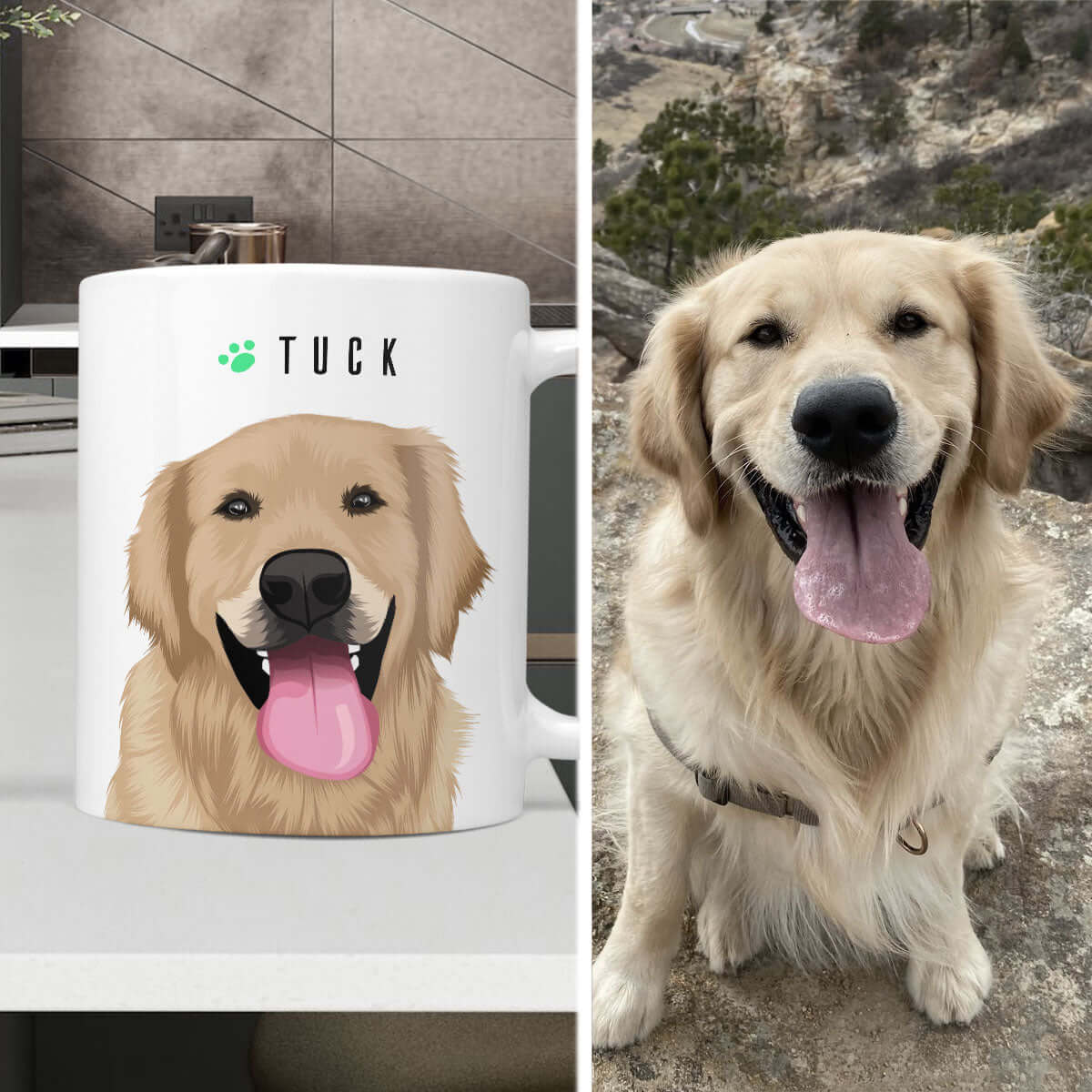 Pet Portrait Mug Personalized - Luxtopaz