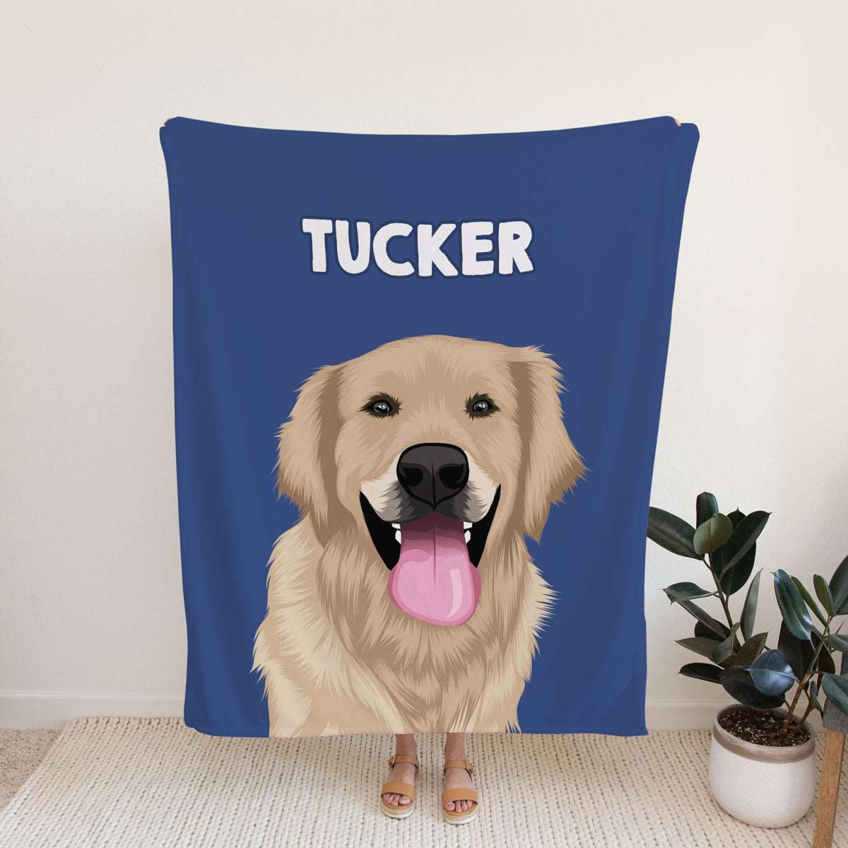 Dog Lover's Portrait Blanket - Luxtopaz