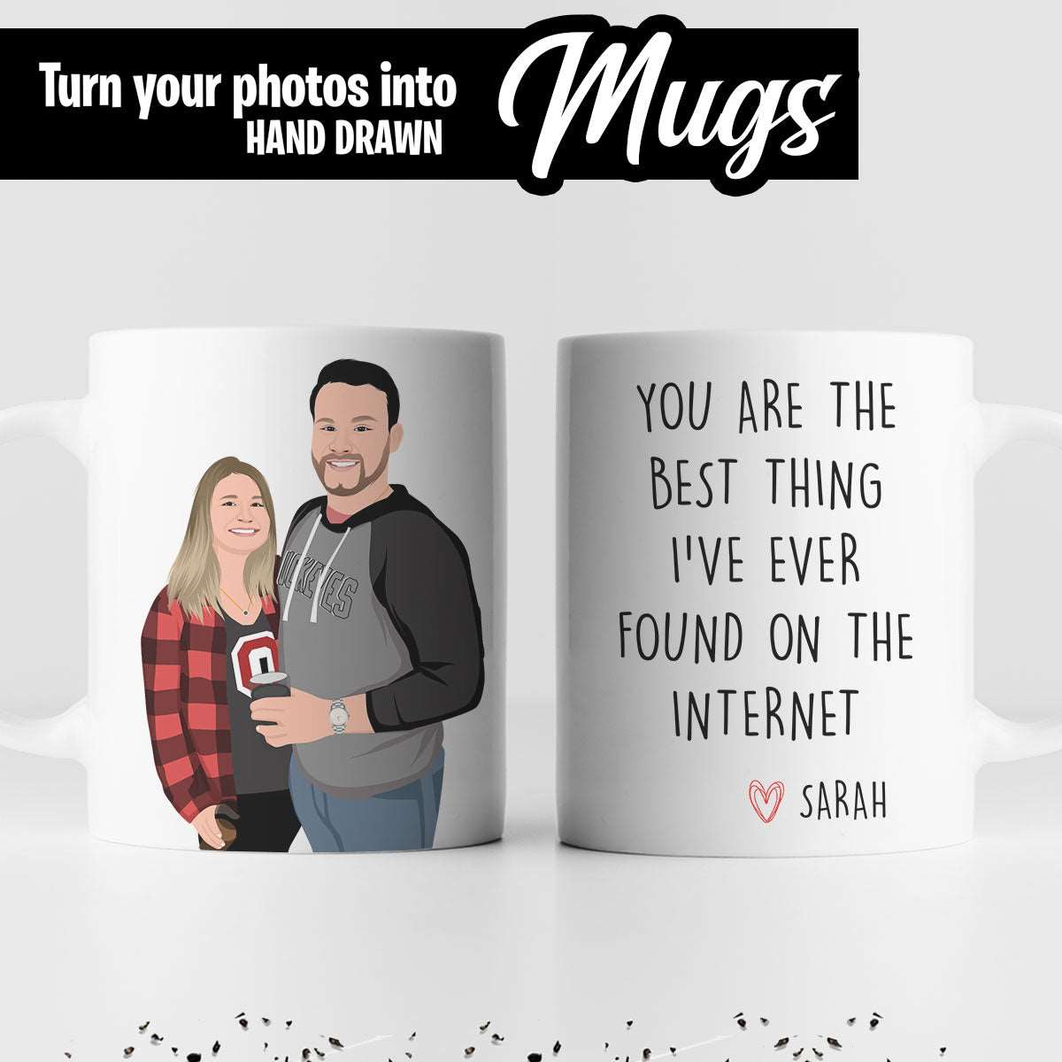 Internet Love Story Personalized Mug - Luxtopaz