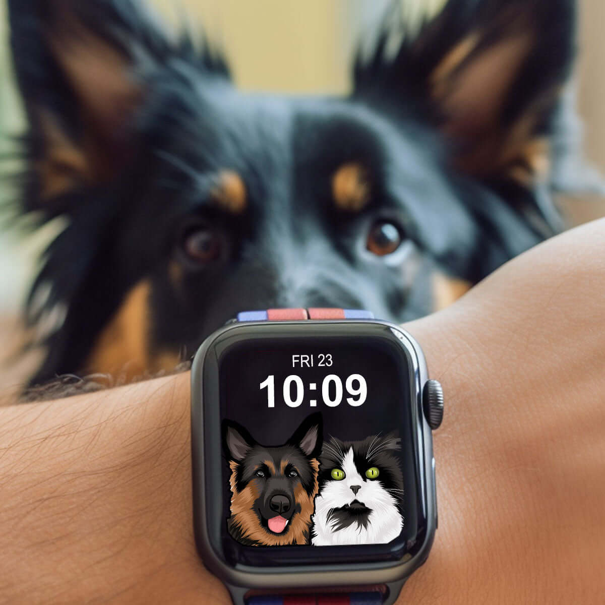 Custom Pet Watch Face | Hand Drawn Art - Luxtopaz