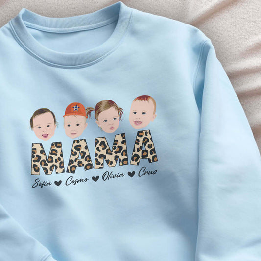 Custom Mama & Kids Sweatshirt - Luxtopaz