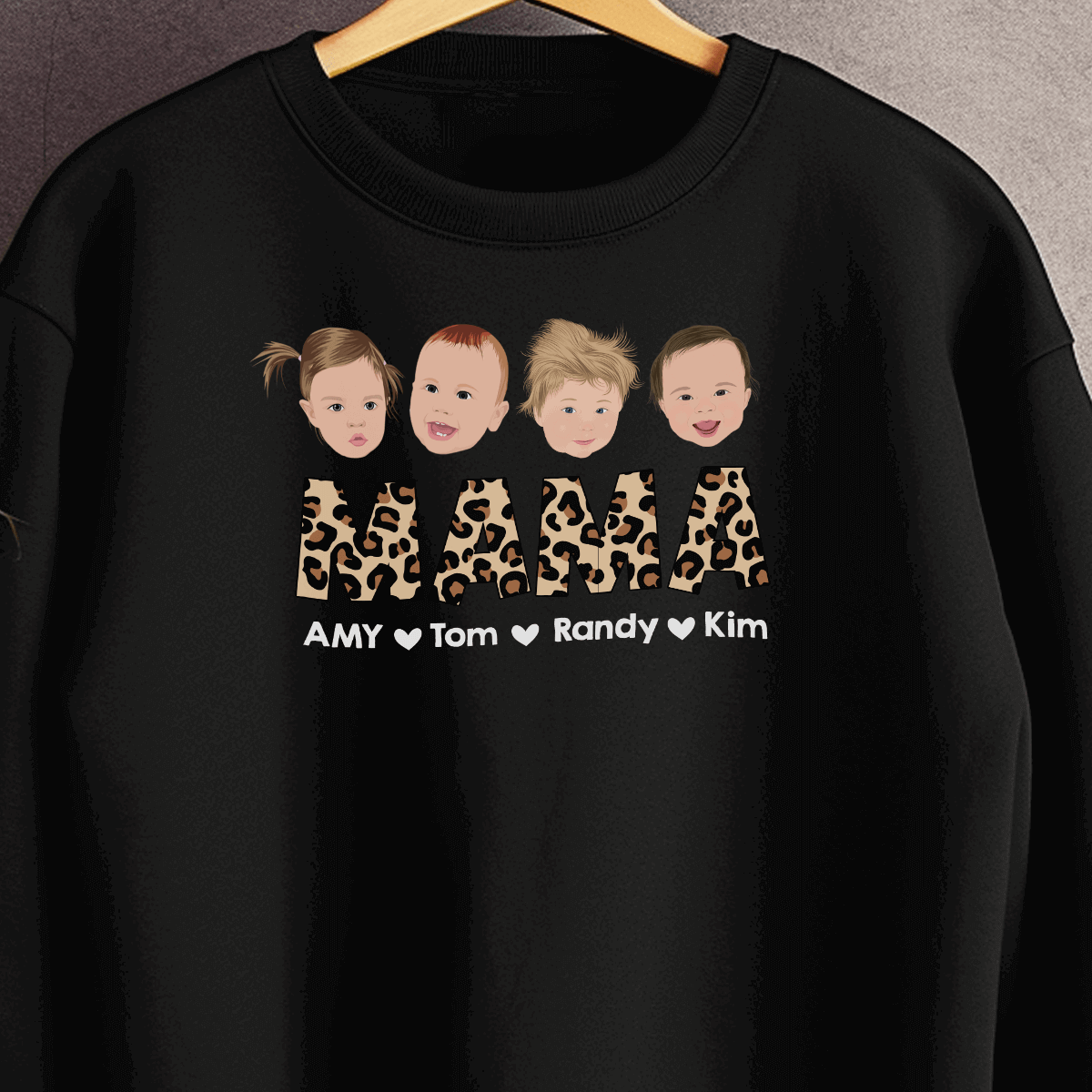 Custom Mama & Kids Sweatshirt - Luxtopaz