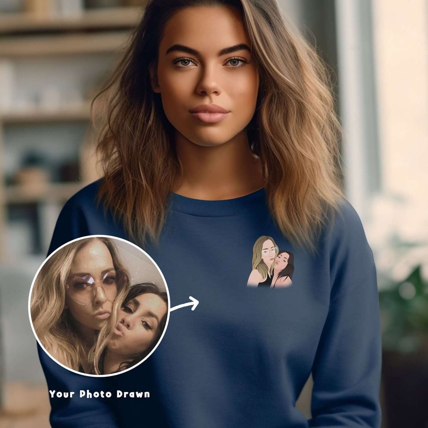 Custom Bestie Sweatshirt - Luxtopaz