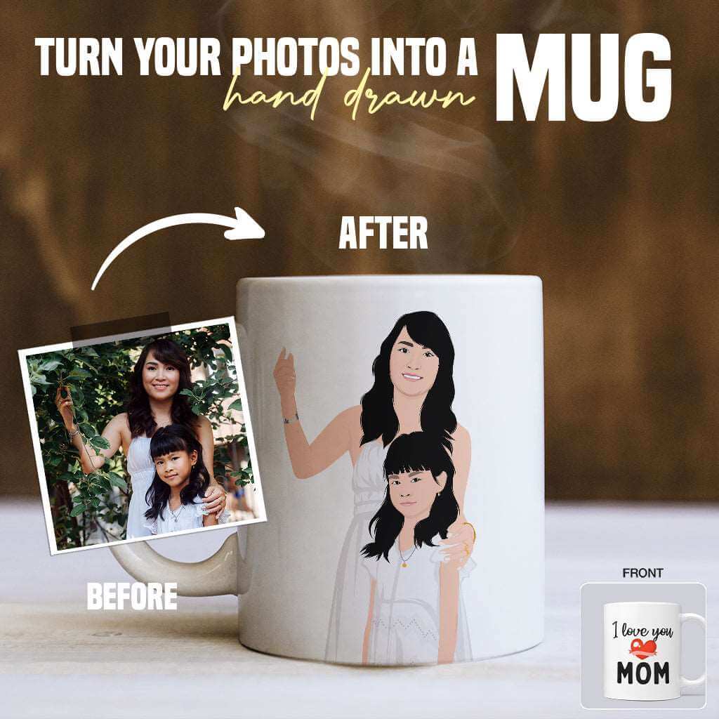 I Love You Mom Mug Personalized - Luxtopaz