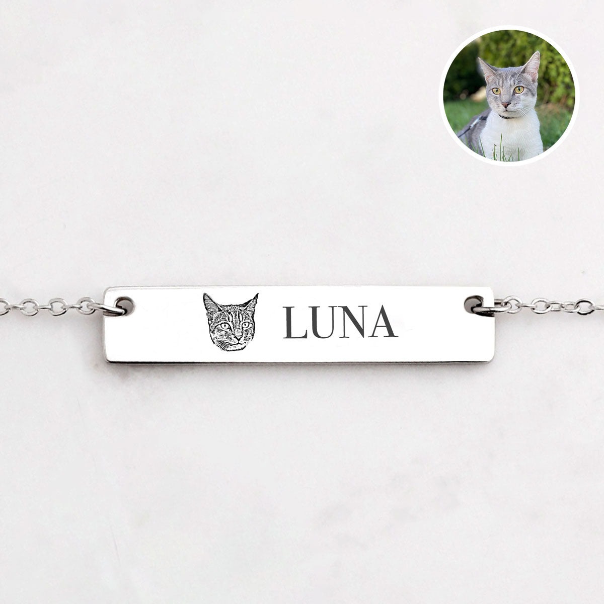 Pet Bar Necklace - Luxtopaz