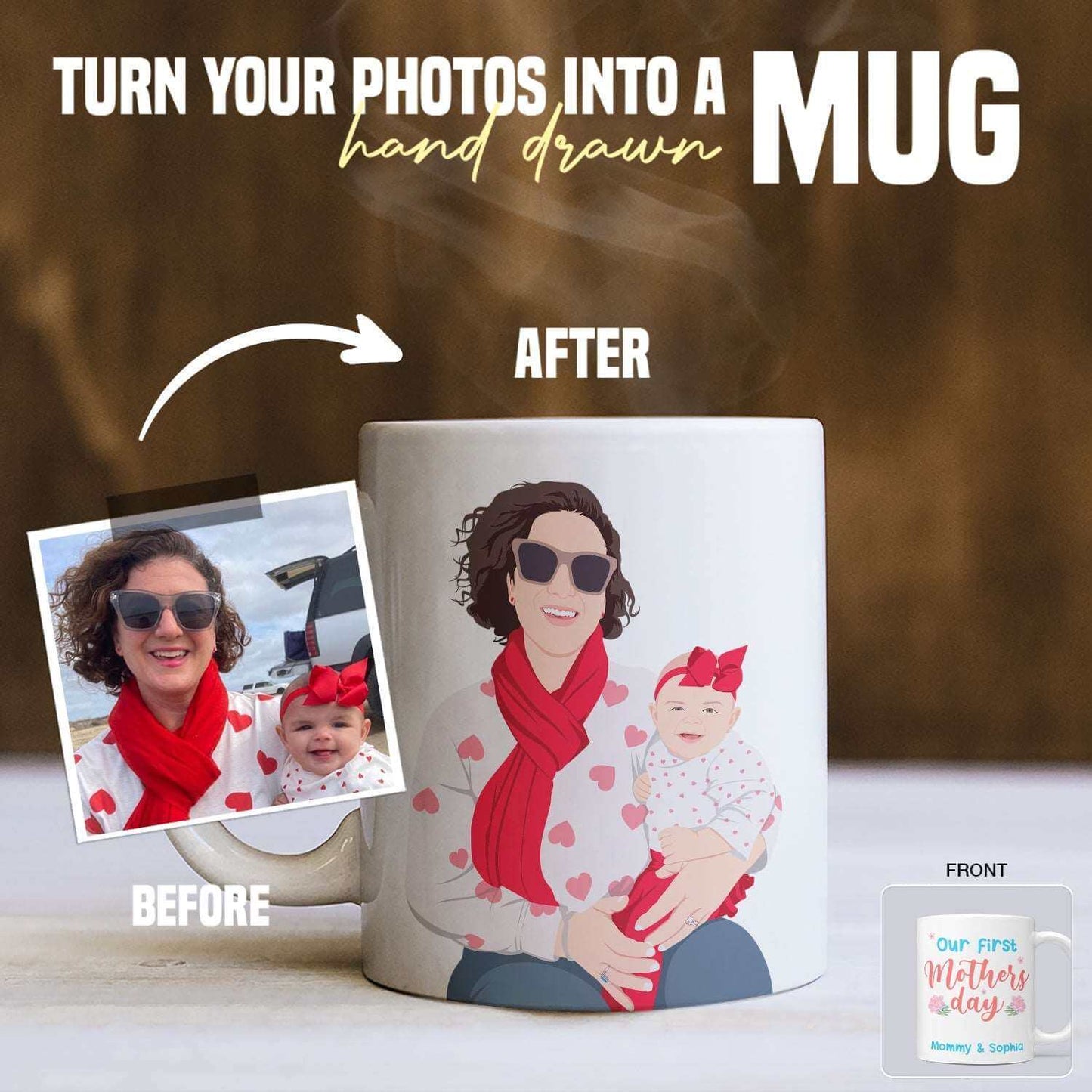 Personalized First Mothers Day Mug - Luxtopaz