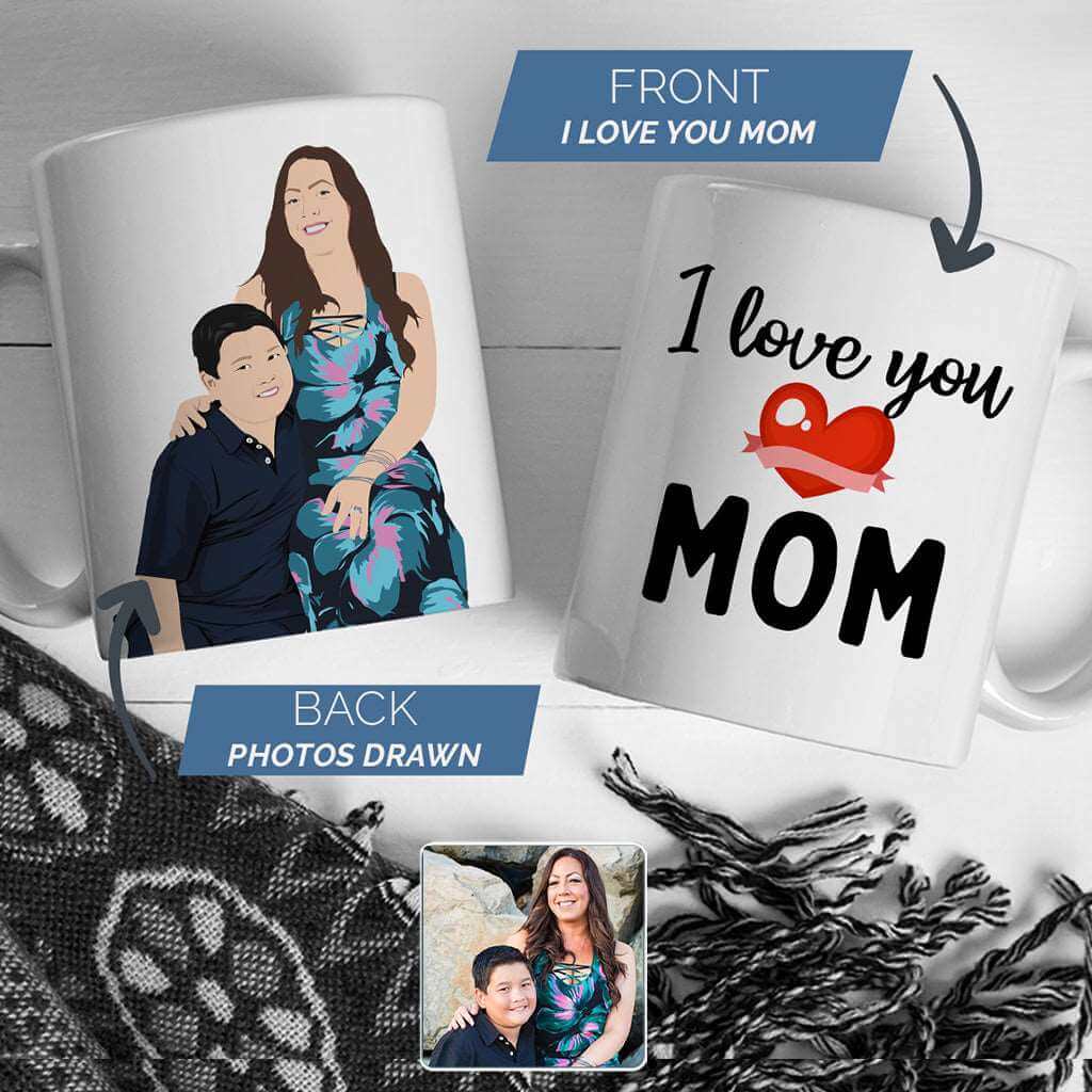 I Love You Mom Mug Personalized - Luxtopaz