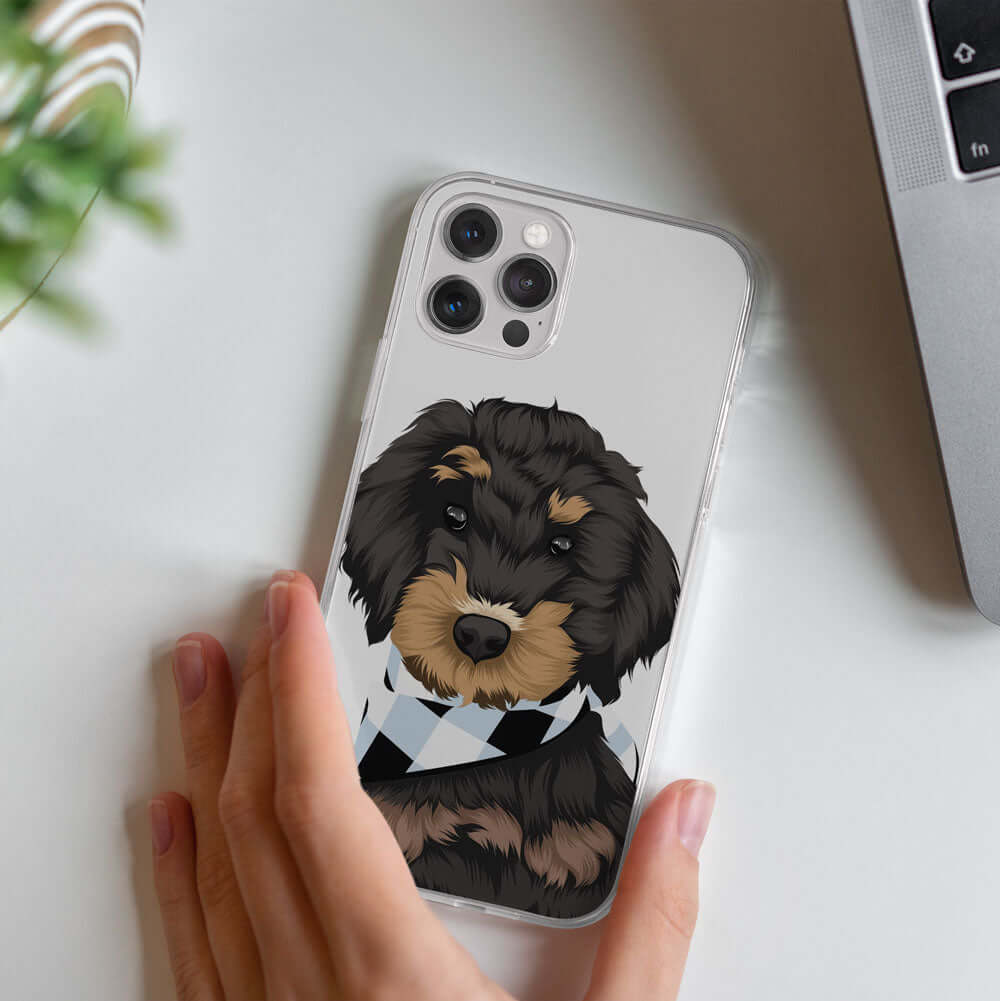 Custom Dog Drawing Clear Case - Luxtopaz