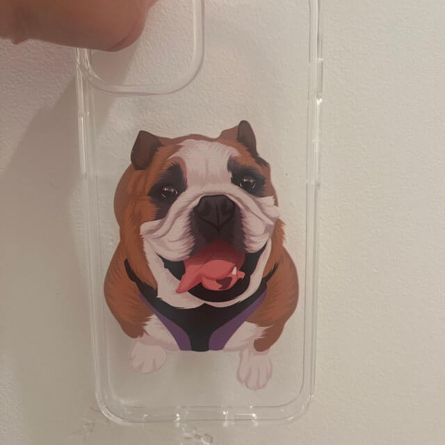 Custom Dog Drawing Clear Case - Luxtopaz