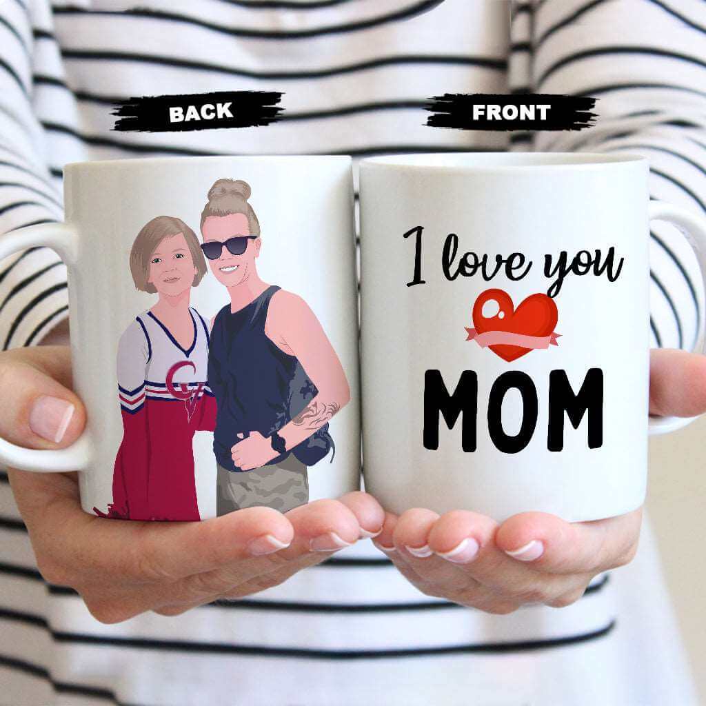 I Love You Mom Mug Personalized - Luxtopaz