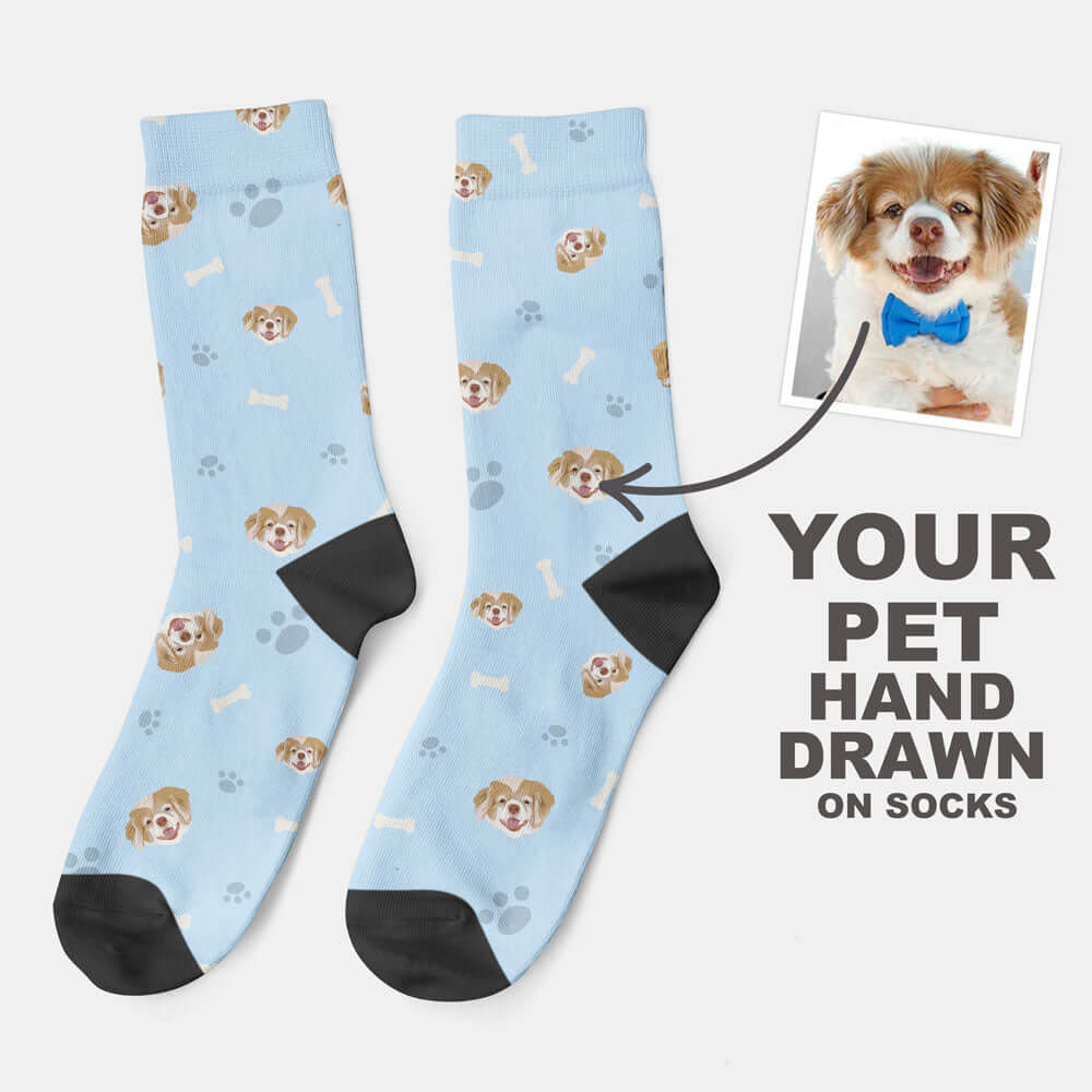 Custom Dog Face Socks - Luxtopaz