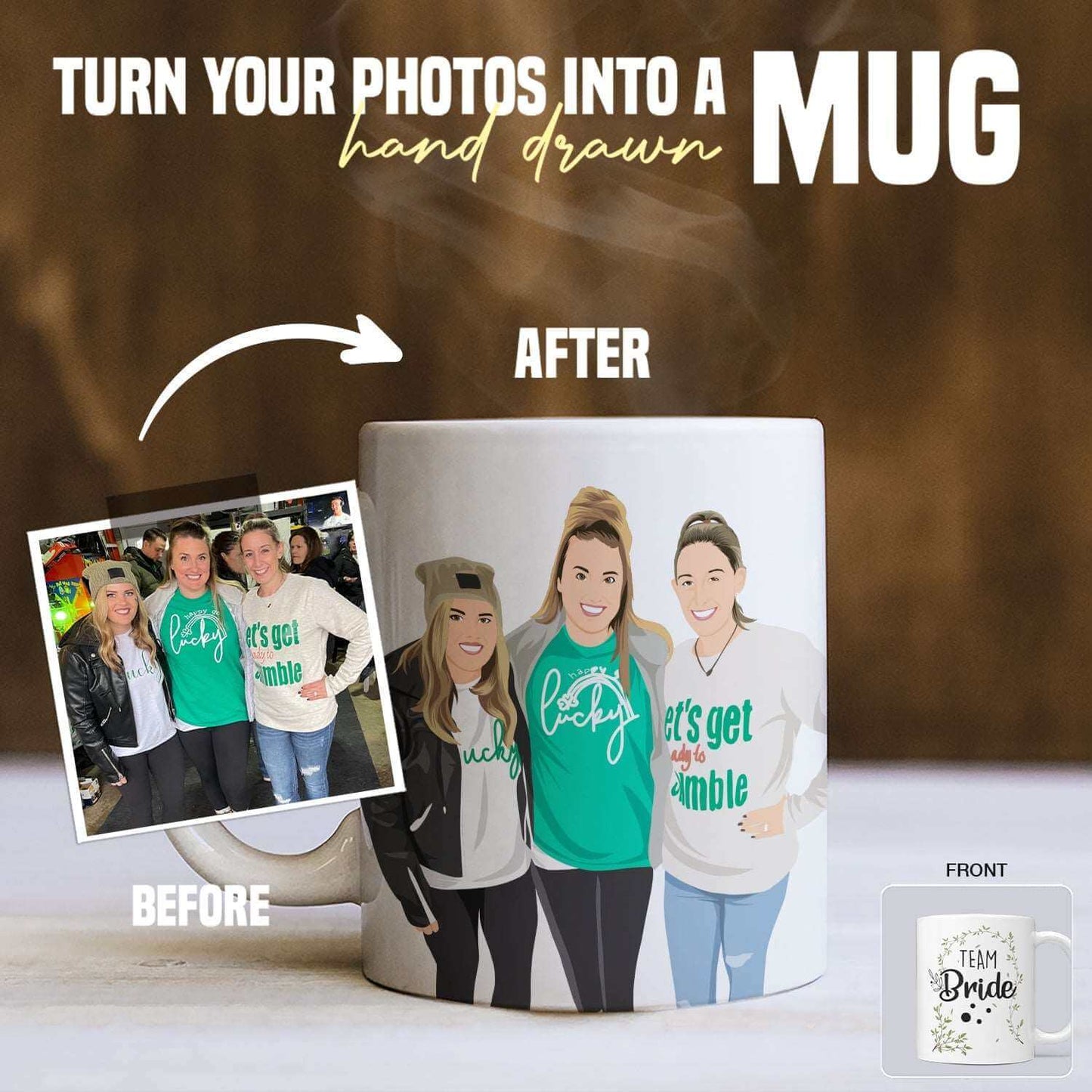 Team Bride Mug Personalized - Luxtopaz