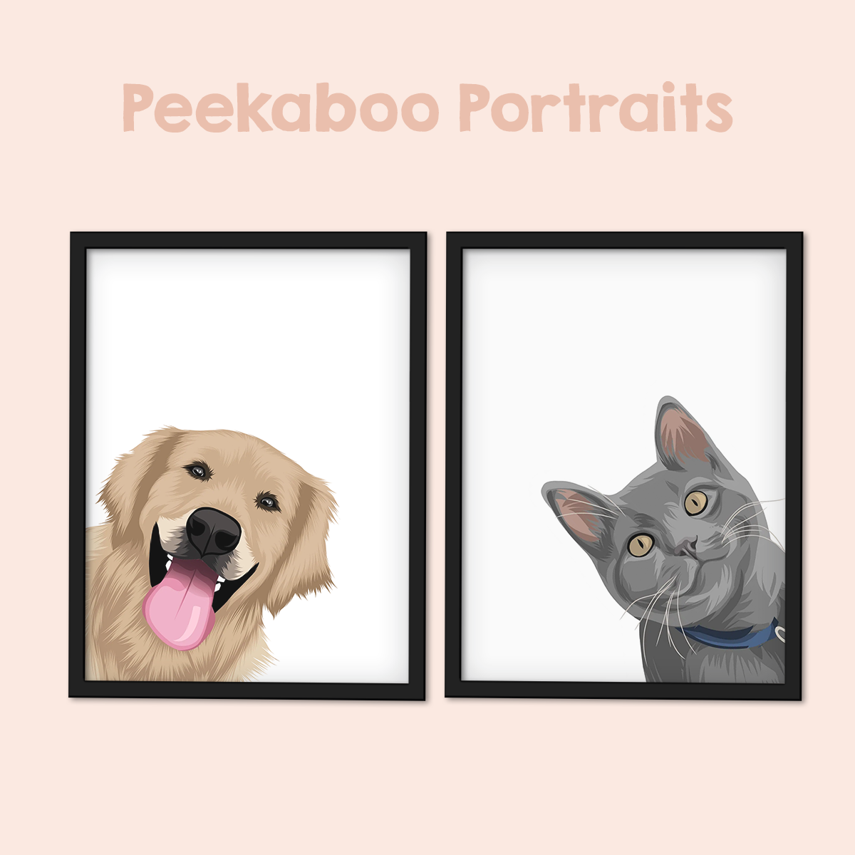 Peekaboo pet Portraits