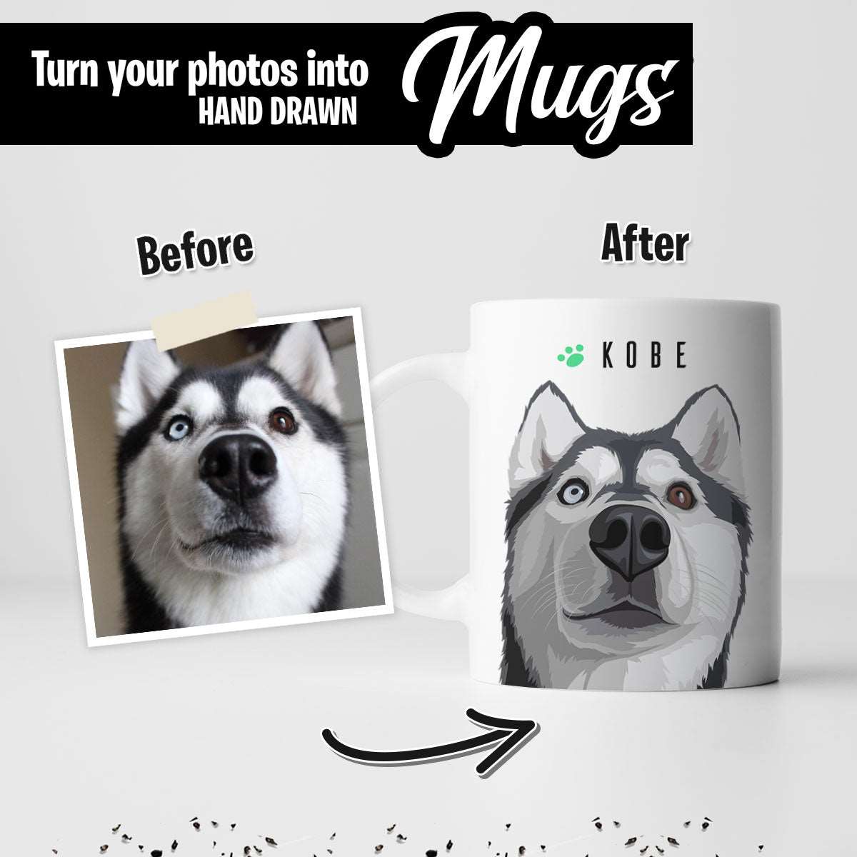 Pet Portrait Mug Personalized - Luxtopaz