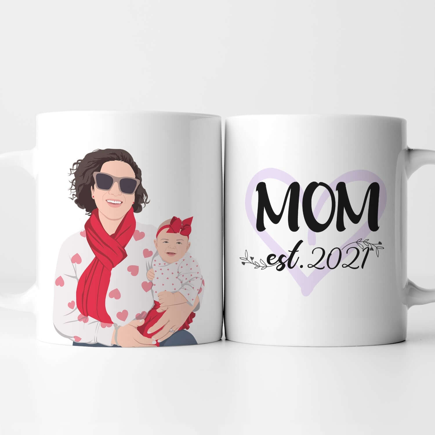 Personalized Mom & Year Photo Mug - Luxtopaz