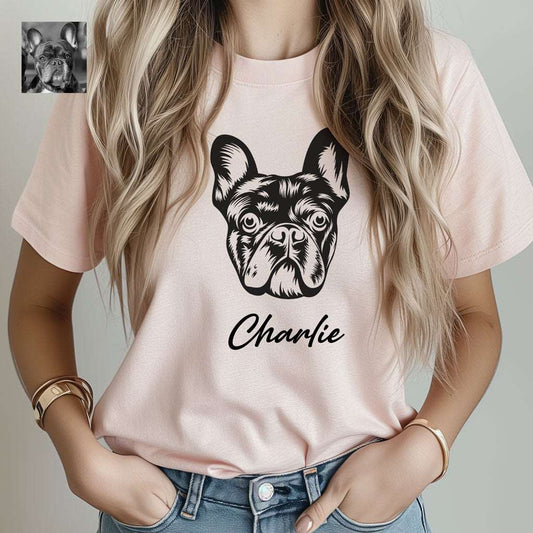 Dog Sketch Female Shirt - Luxtopaz